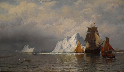 Walfänger und Fischereifahrzeuge in der Nähe der Küste von Labrador von William Bradford